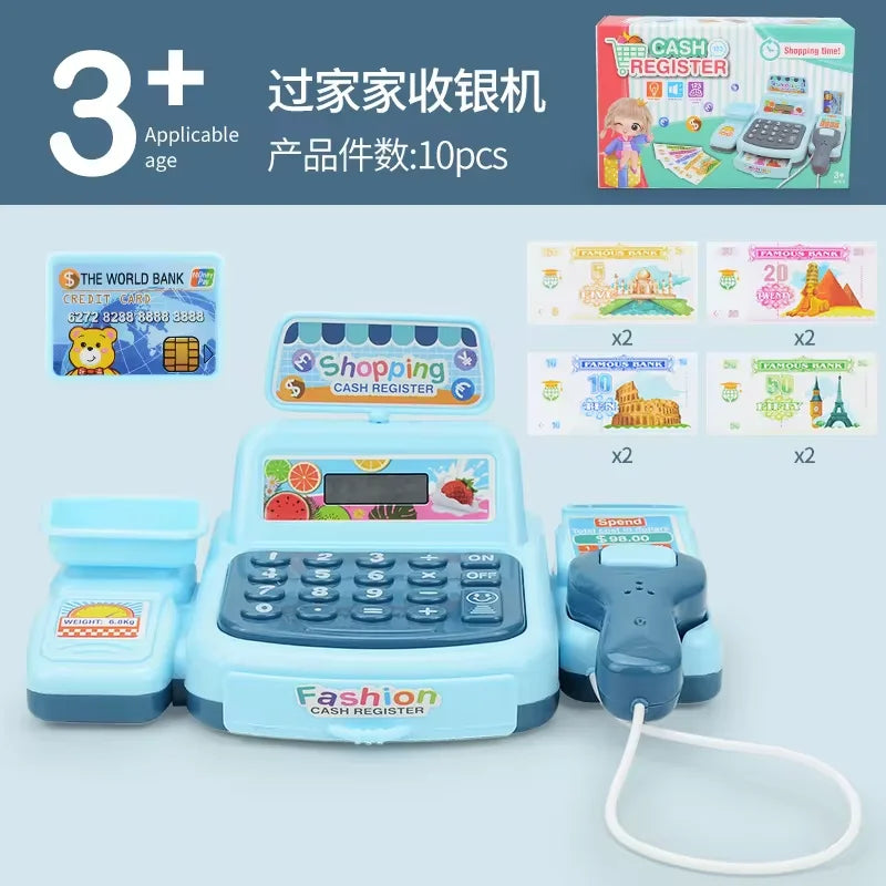 đ Interactive Kids Cash Register Toy Set with Light & Sound â Supermarket Pretend Play đâš