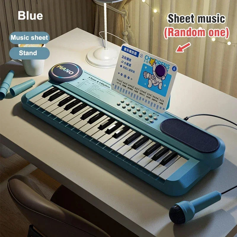 Premium 37-Key Kids Electric Piano Keyboard with Microphone đ€âš