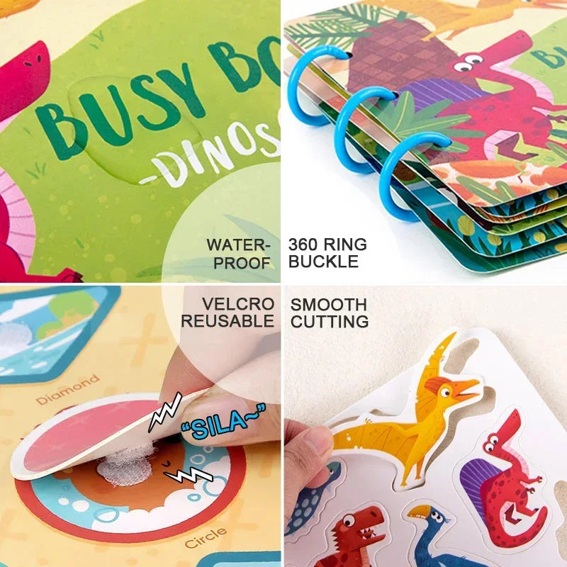 My First Montessori Busy Book - Reusable Sticker & Matching Quiet Book for Toddlers