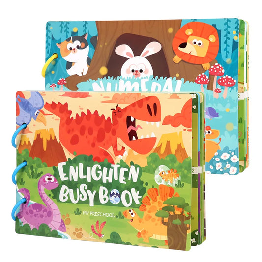 My First Montessori Busy Book - Reusable Sticker & Matching Quiet Book for Toddlers