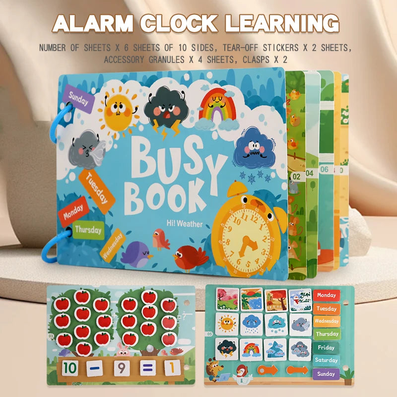 My First Montessori Busy Book - Reusable Sticker & Matching Quiet Book for Toddlers