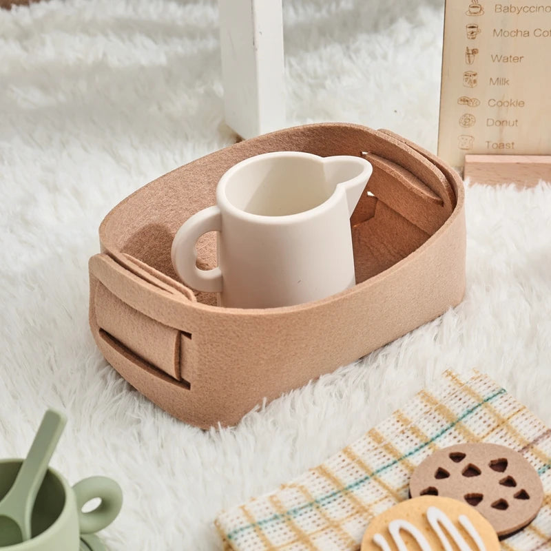 Premium Wooden Montessori Tea Party Playset | High-Quality Pretend Play Kitchen Toy for Toddlers 🧸✨