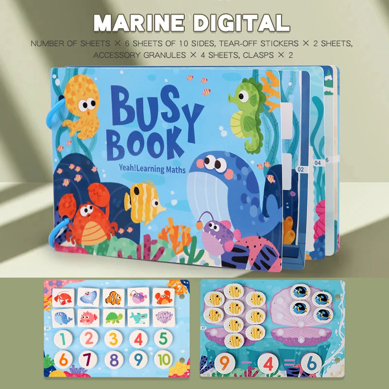 My First Montessori Busy Book - Reusable Sticker & Matching Quiet Book for Toddlers