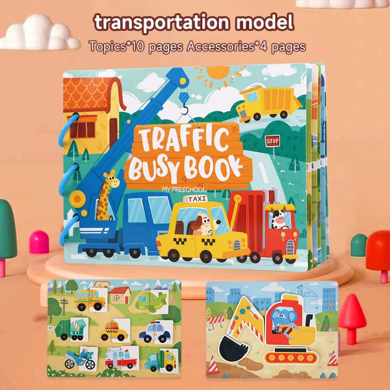 My First Montessori Busy Book - Reusable Sticker & Matching Quiet Book for Toddlers
