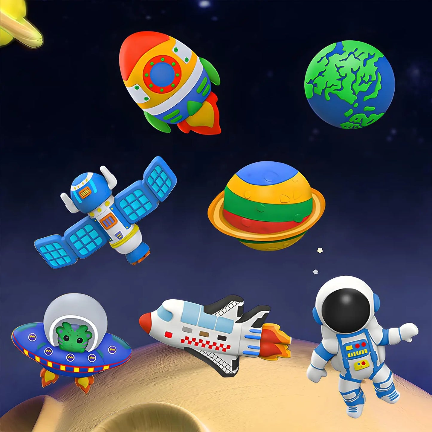 3D Space Exploration Mould & Paint Art Kit for Kids