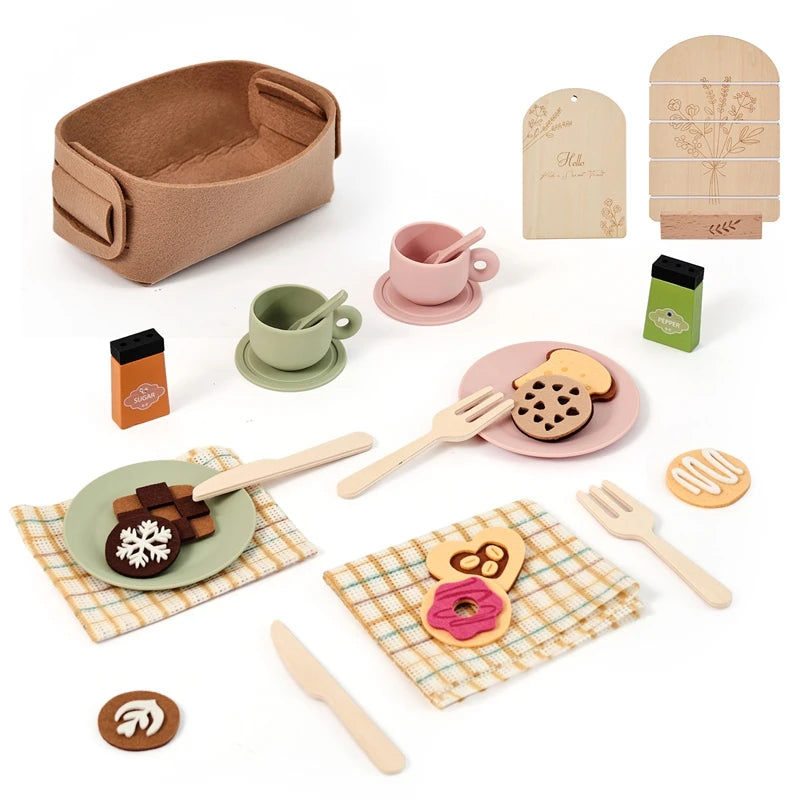 Premium Wooden Montessori Tea Party Playset | High-Quality Pretend Play Kitchen Toy for Toddlers 🧸✨