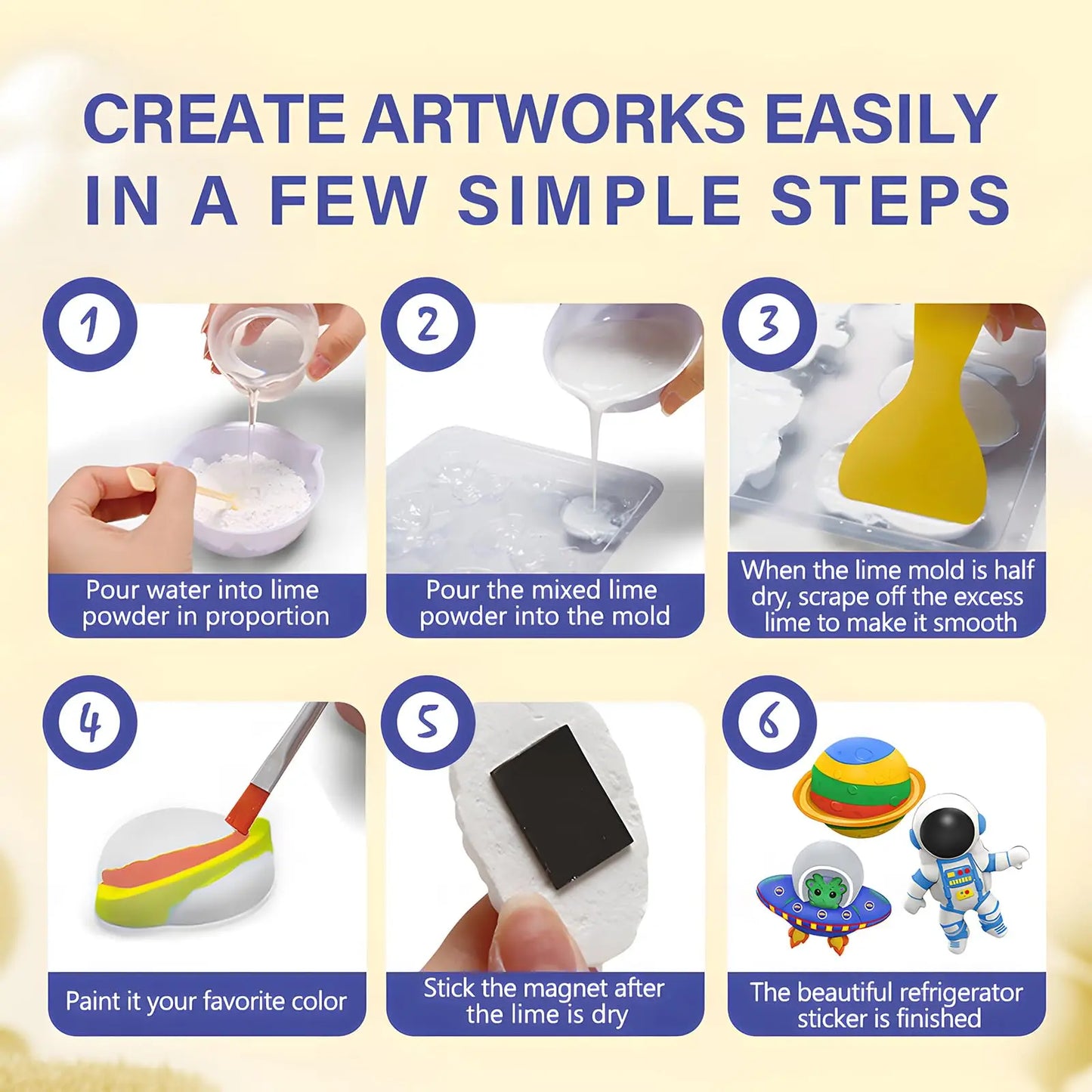 3D Space Exploration Mould & Paint Art Kit for Kids