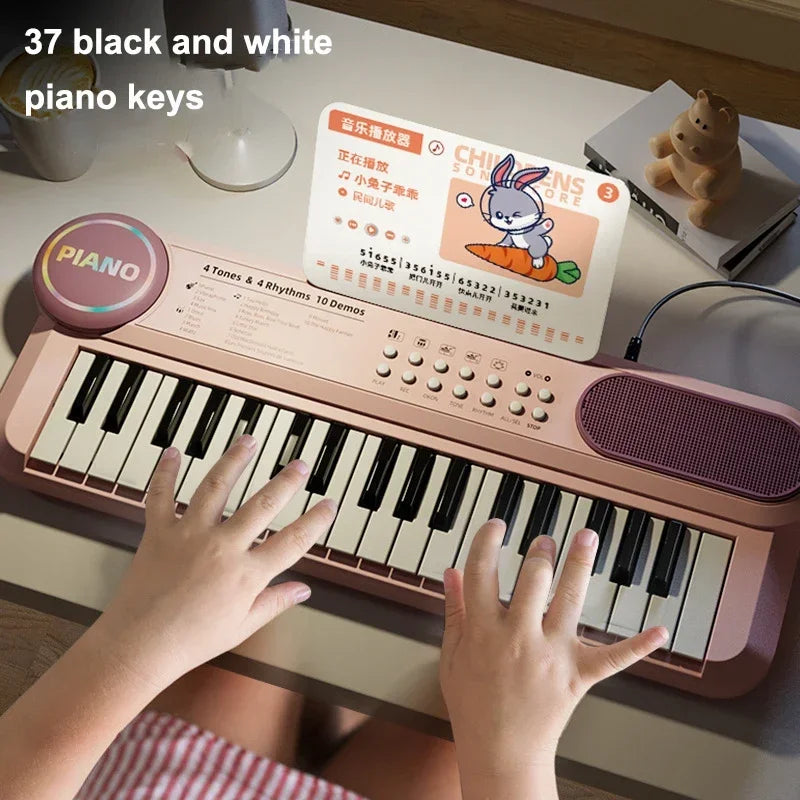 Premium 37-Key Kids Electric Piano Keyboard with Microphone 🎤✨