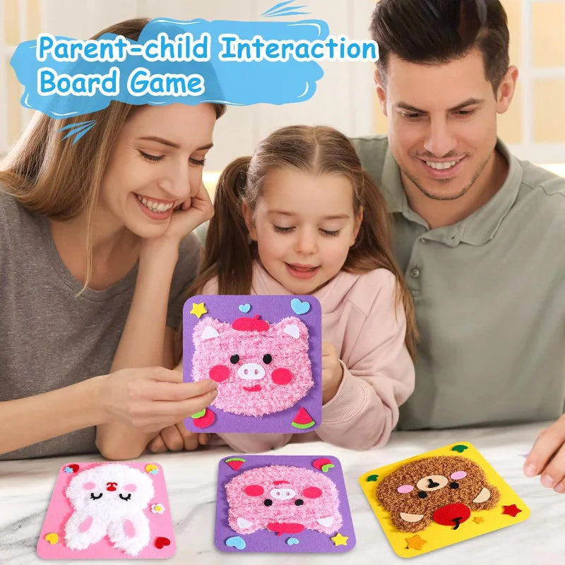 Premium DIY Cartoon Animal Sewing & Embroidery Craft Kit for Kids 🧵✨
