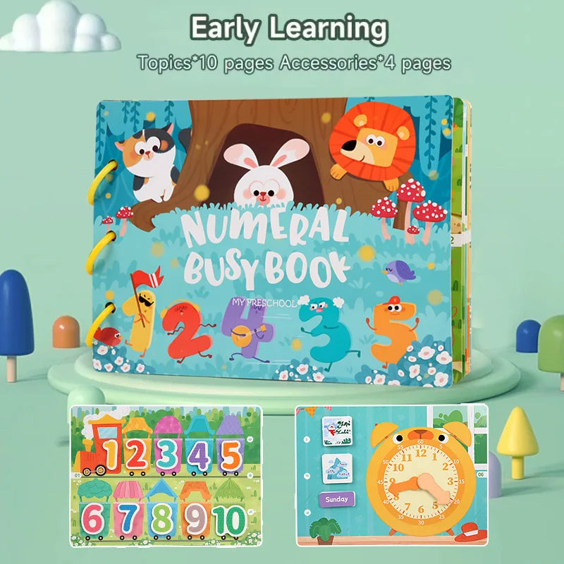 My First Montessori Busy Book - Reusable Sticker & Matching Quiet Book for Toddlers
