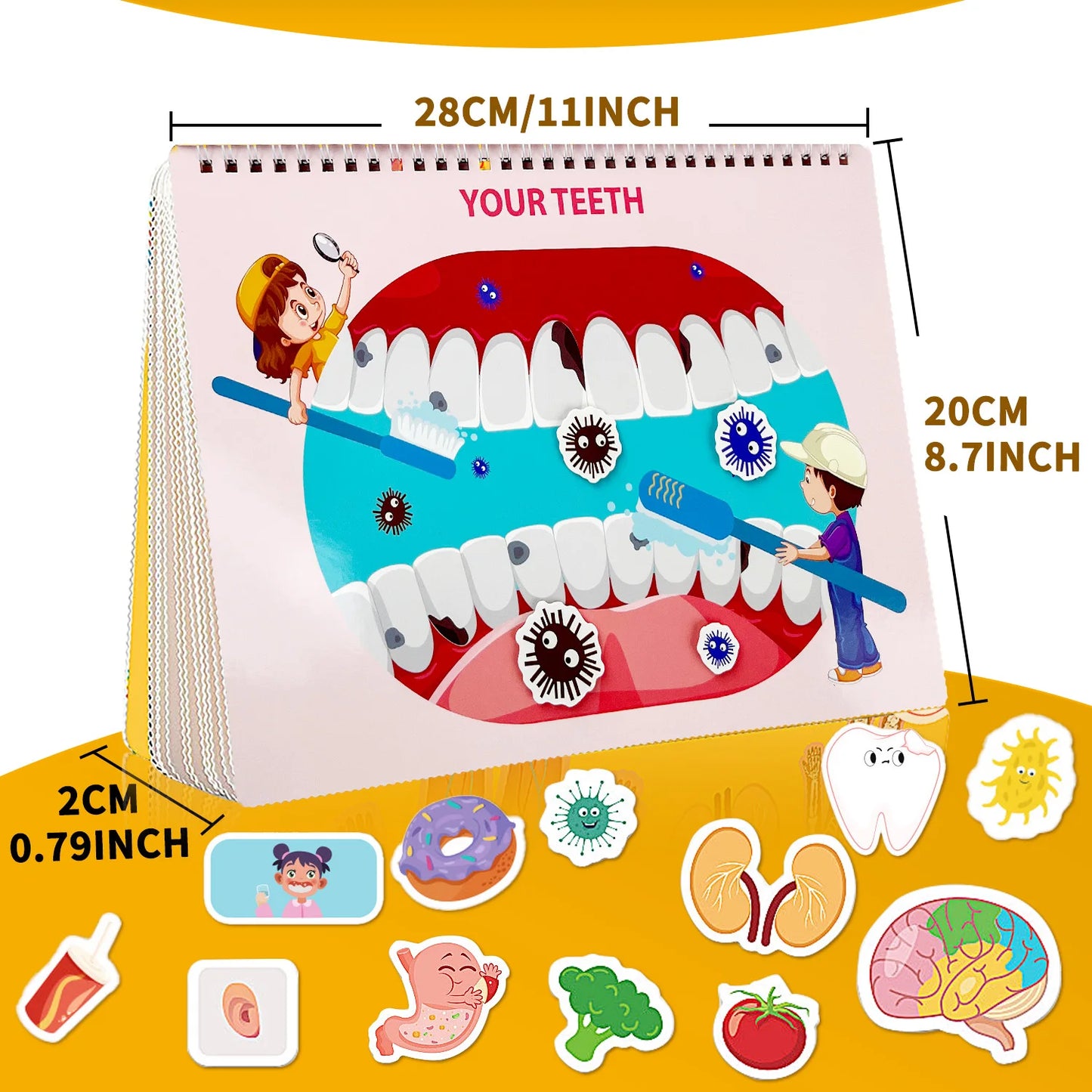 My Body Anatomy Montessori Busy Book - 15-in-1 Human Body Learning Toy