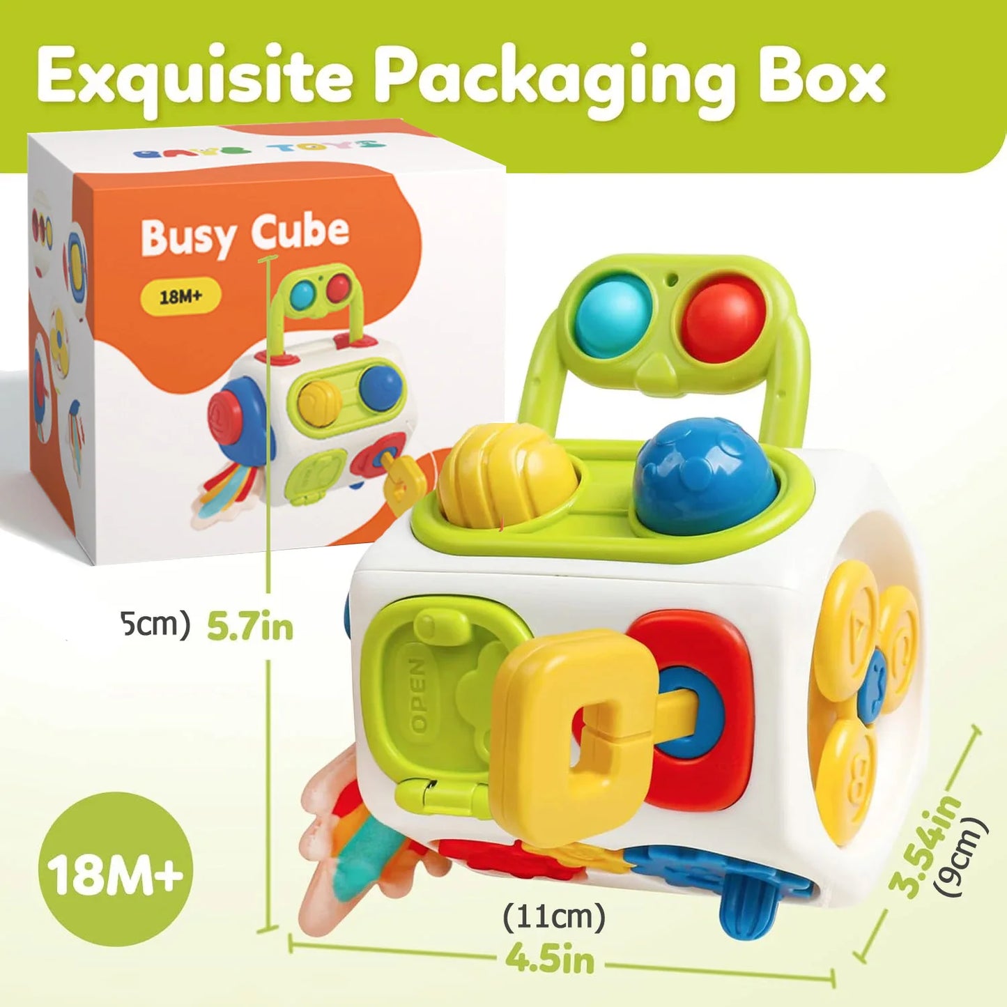 Montessori Busy Cube for Toddlers 🧩✨ | Premium Quality Early Educational Sensory Toy