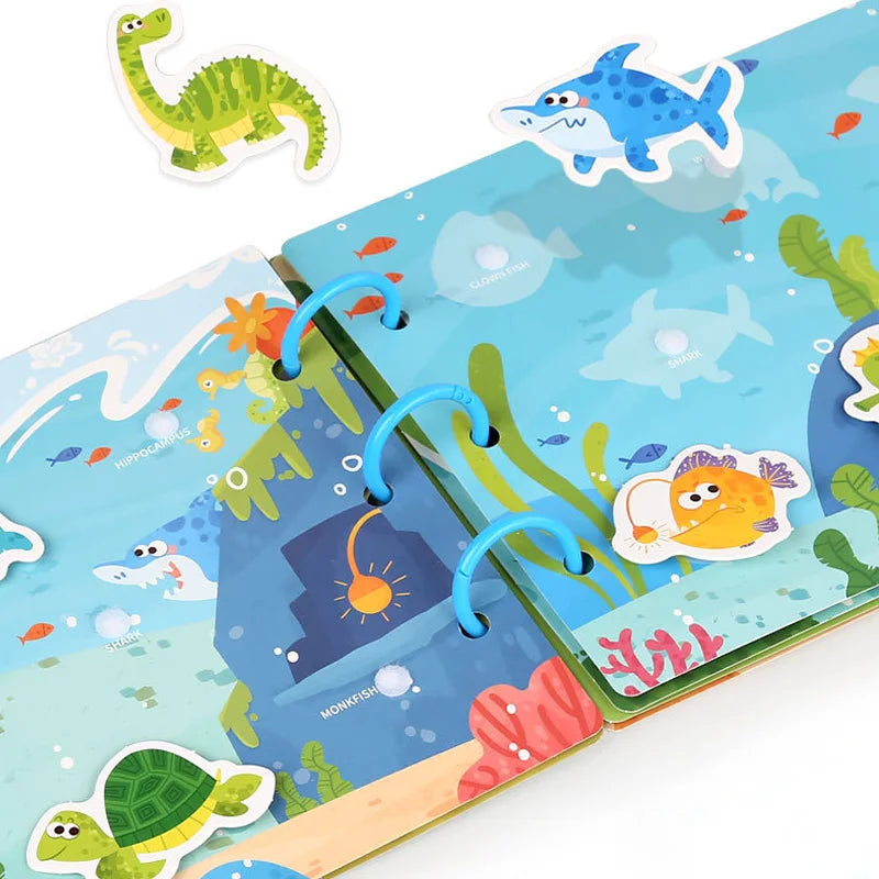 My First Montessori Busy Book - Reusable Sticker & Matching Quiet Book for Toddlers