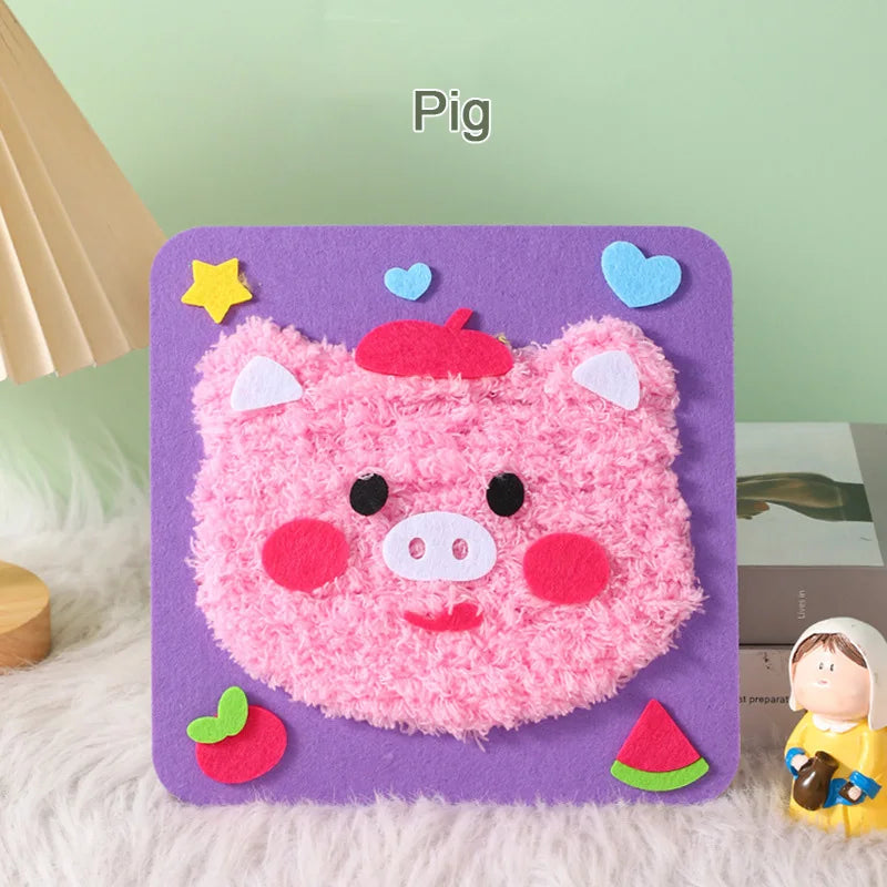 Premium DIY Cartoon Animal Sewing & Embroidery Craft Kit for Kids 🧵✨