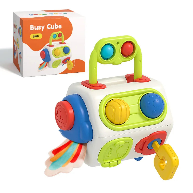 Montessori Busy Cube for Toddlers 🧩✨ | Premium Quality Early Educational Sensory Toy