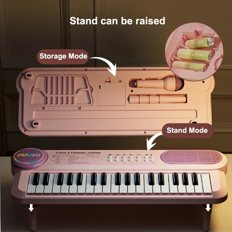 Premium 37-Key Kids Electric Piano Keyboard with Microphone 🎤✨