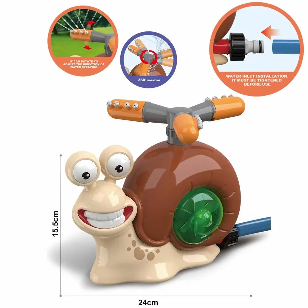 Outdoor Snail Water Sprinkler & Spray Toy for Kids