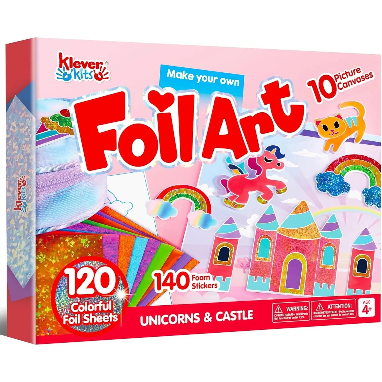 Unicorn & Castle 3D Foil Art Creative Craft Kit for Kids